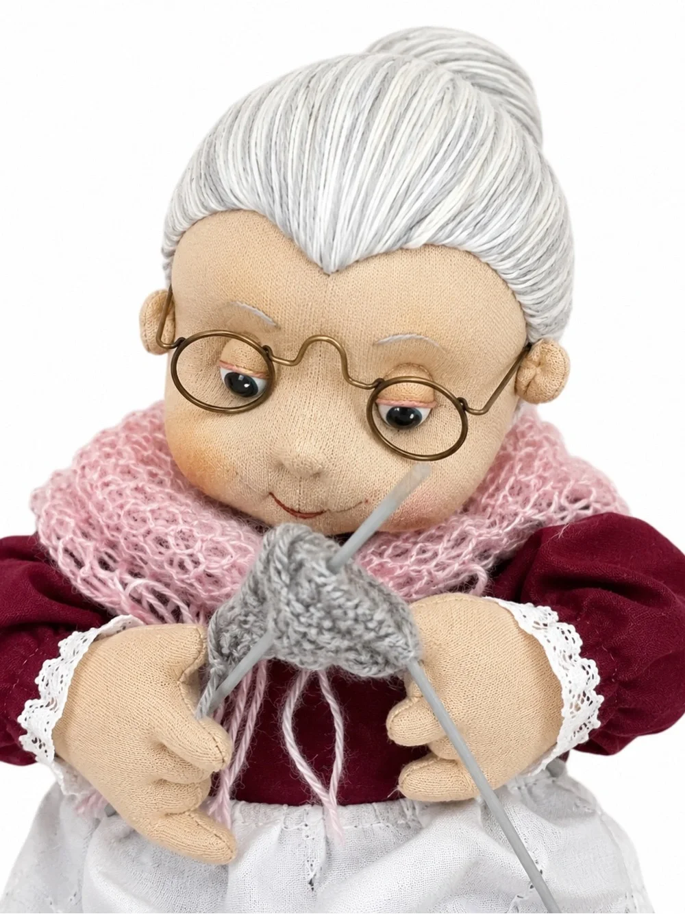 Vintage German Oma & Opa Handmade Cloth Dolls Kaufhof Grandparents Set
